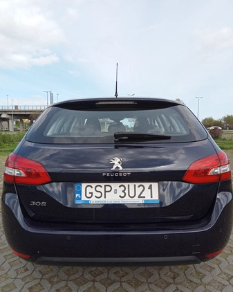 Peugeot 308 cena 51900 przebieg: 83700, rok produkcji 2019 z Sopot małe 379